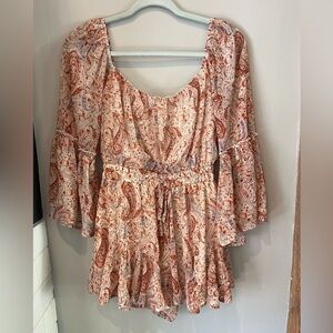 Flowy backless romper